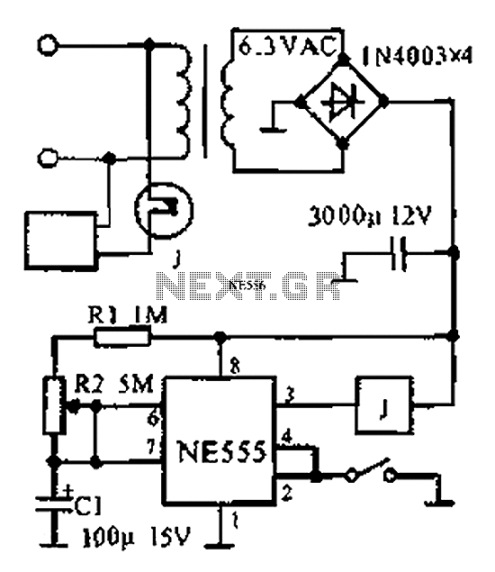 0-1 hours of power a circuit diagram of the timing of the AC power supply