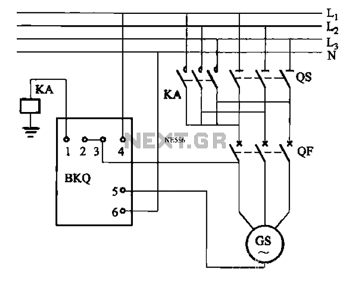 220V direct contact means closing circuit