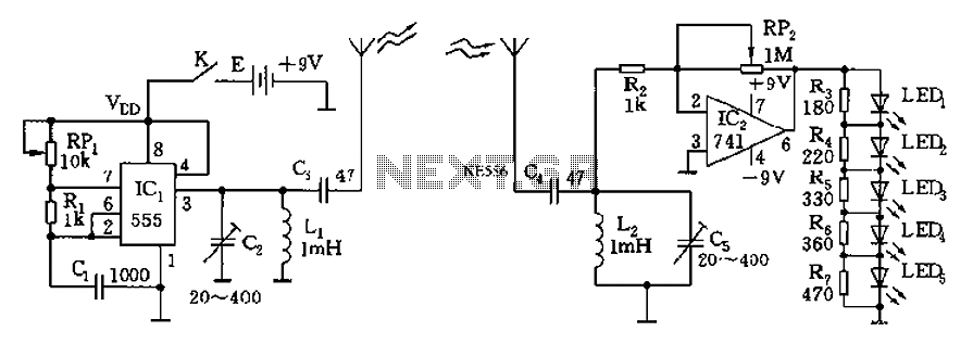 555 car circuit diagram of the device