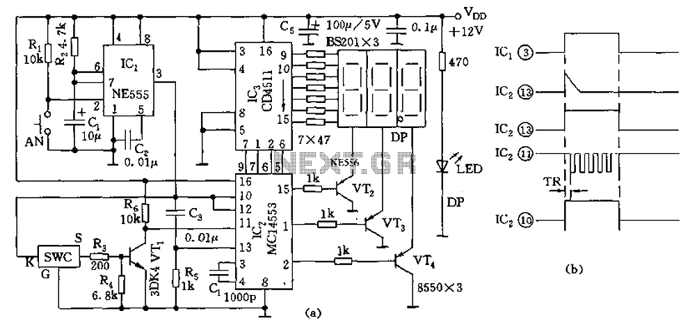 555 new digital thermometer circuit diagram