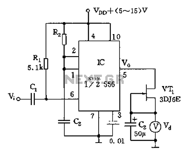 555 tachometer circuit diagram circuit