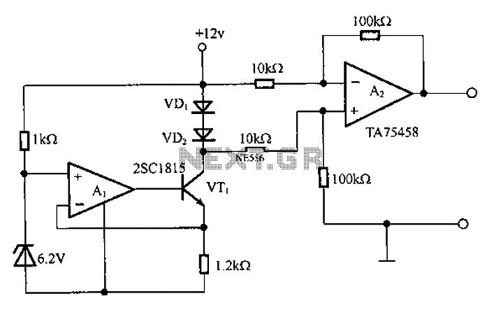 Application circuit temperature sensor