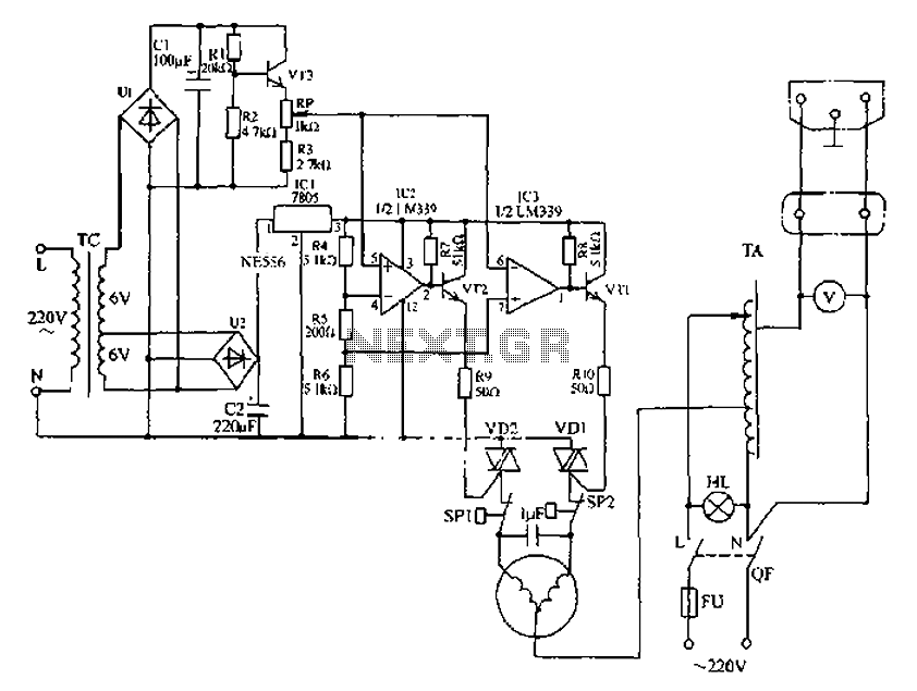Automatic AC voltage regulator circuit