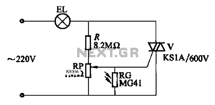 Automatic light control one lamp lighting circuit b