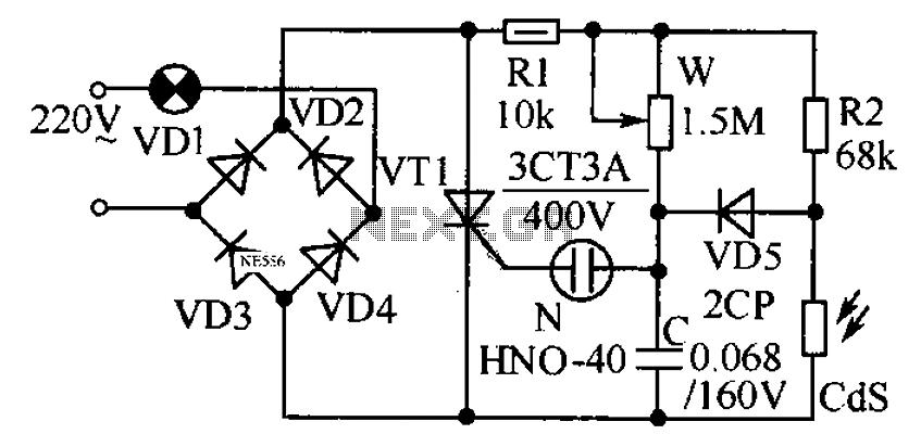 Automatic light regulator circuit diagram
