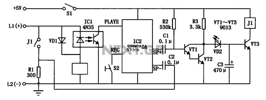 Automatic telephone answering circuit diagram circuit