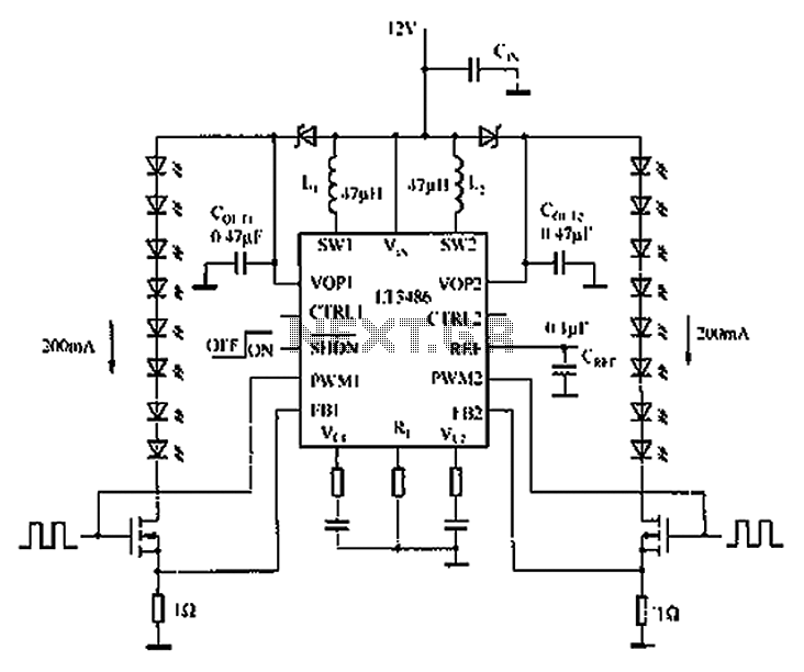 Automotive LED driver circuit diagram LT3486 circuit