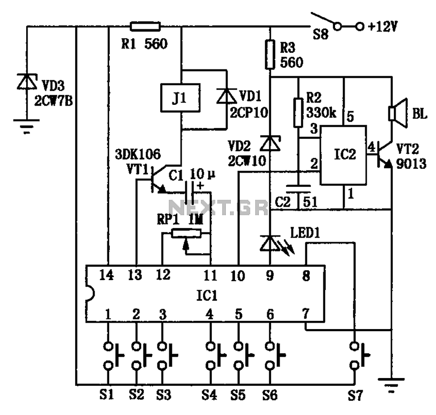 Automotive electronic locks circuit – Circuit Schematic