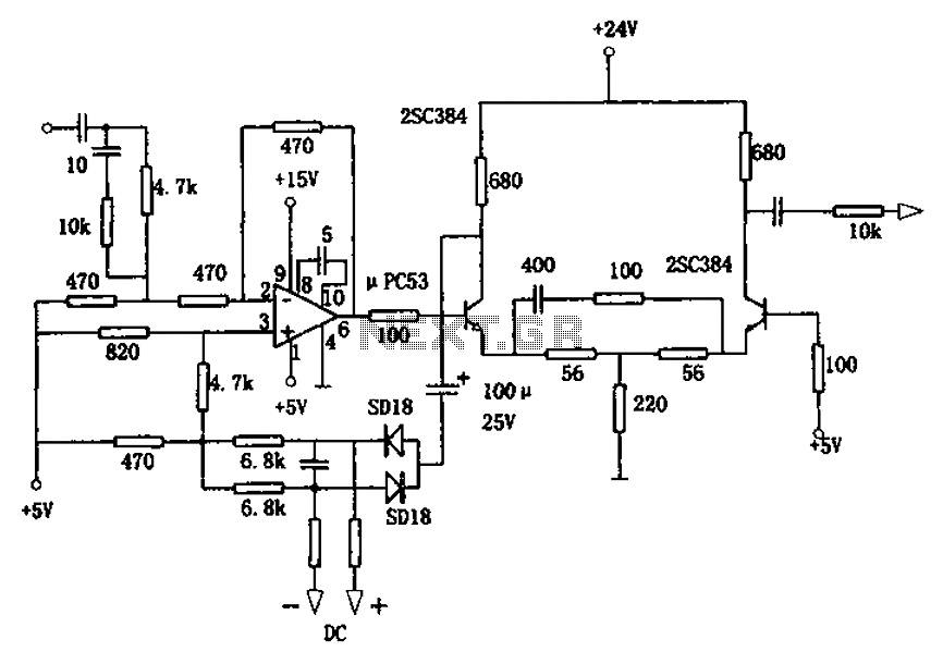 Bandwidth broadband linear detector circuit schematic of 10MHz circuit