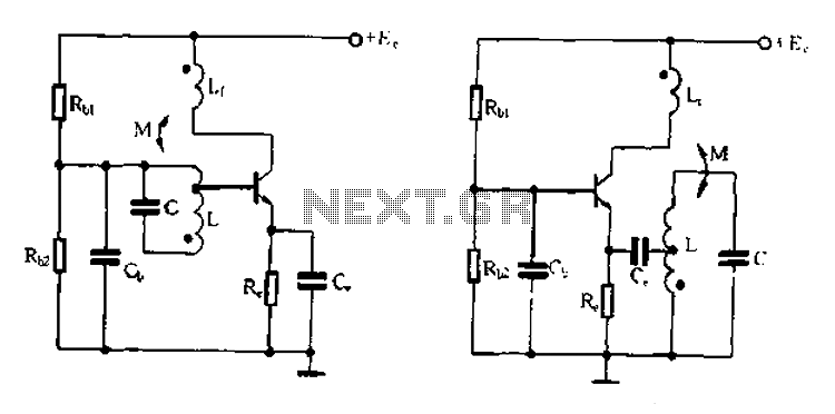 Base frequency selection frequency-selective emitter type transformer coupled oscillator circuit