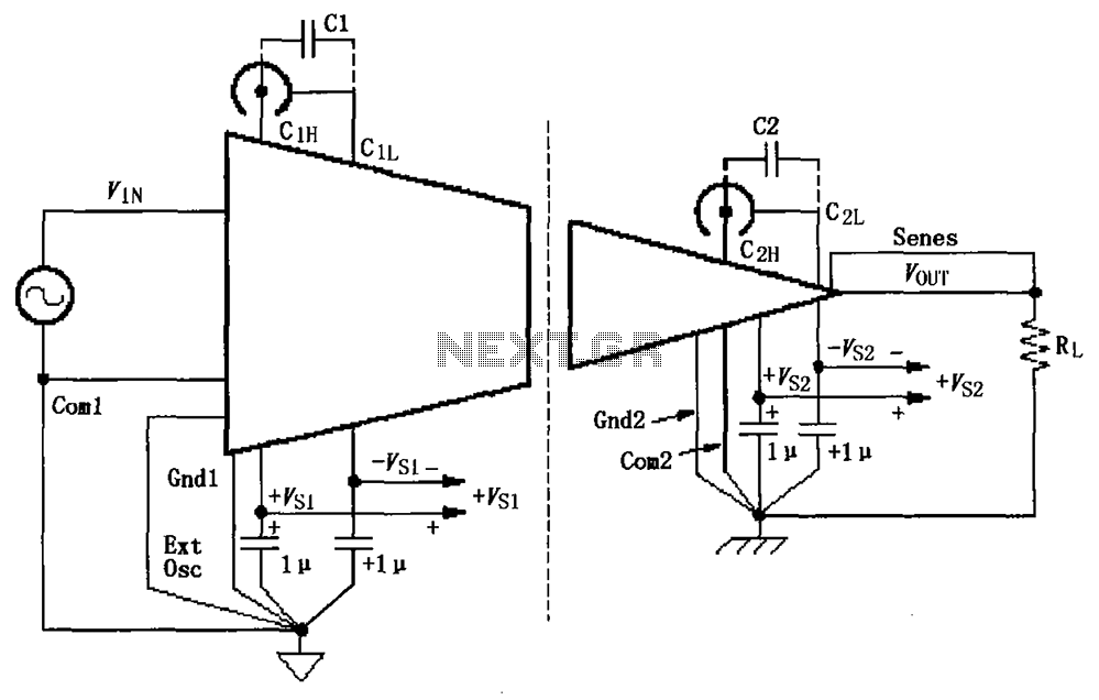 Basic circuit diagram connection ISO120 121 signals and power supply