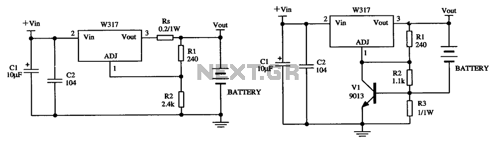 Battery consists Wll7 W217 W317 configuration application circuit – Circuit Schematic