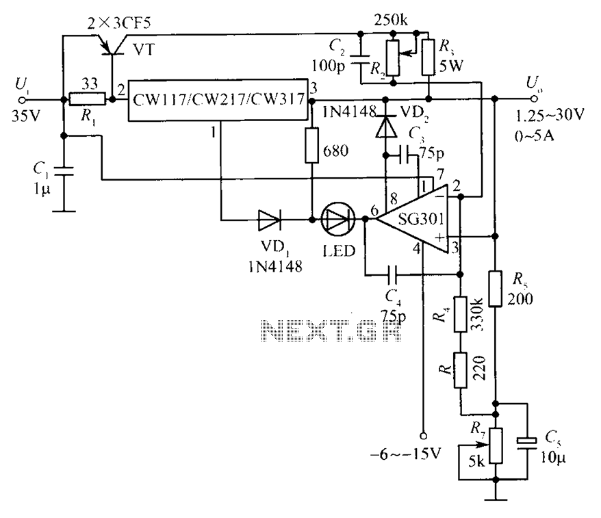 CW117 CW217 CW317 schematic configuration of the constant voltage constant current source