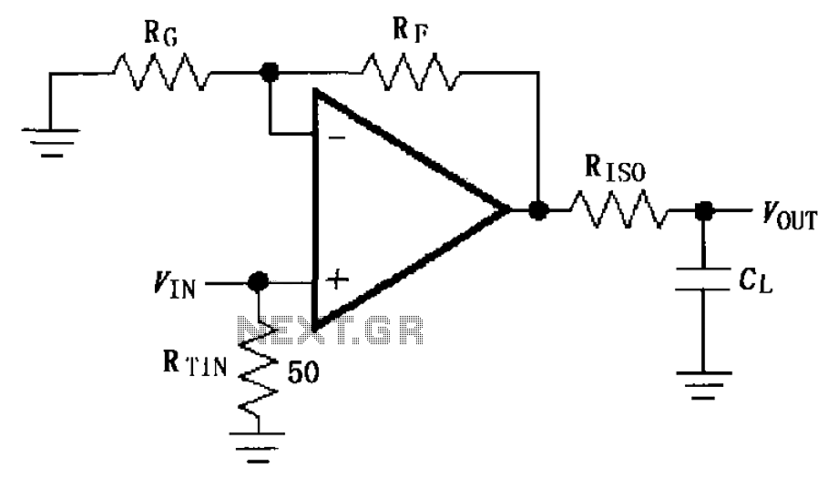 Capacitive load drive circuit diagram of the MAX4450 4451 – Circuit Schematic