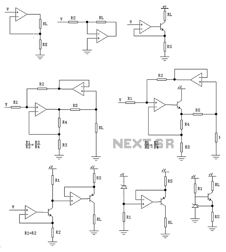 Comparison of various circuit diagram VI conversion and a constant current source