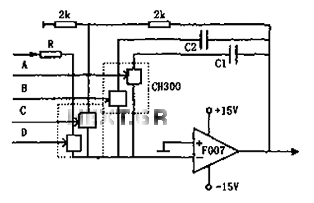Controllable integrator F007 schematic circuit