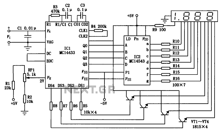 Digital DC Millivoltmeter circuit