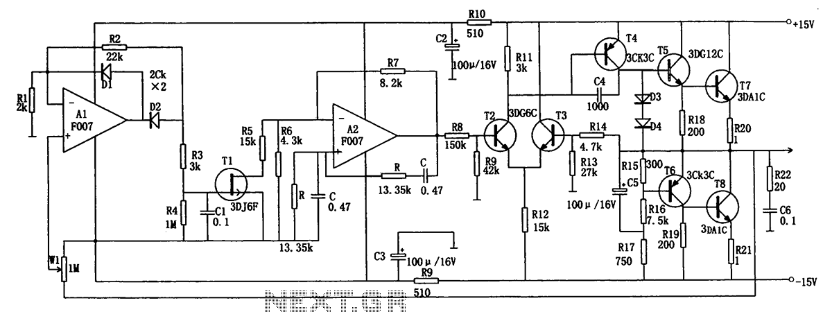 F007 excellent performance of low-frequency signal generator circuit