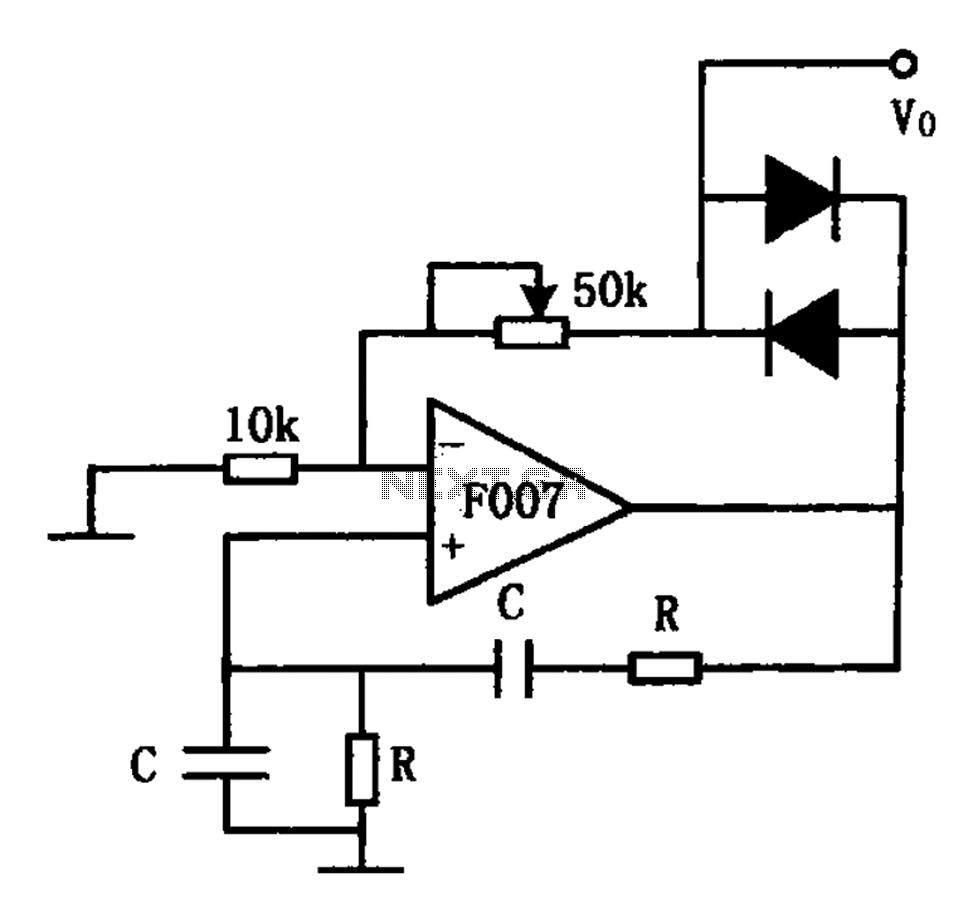 F007 stable sine wave oscillator circuit diagram