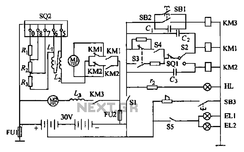 Forklift battery circuit