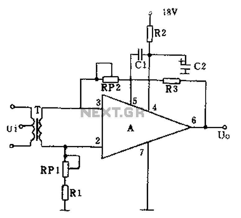 GF2A op amp audio amplifier circuit diagram