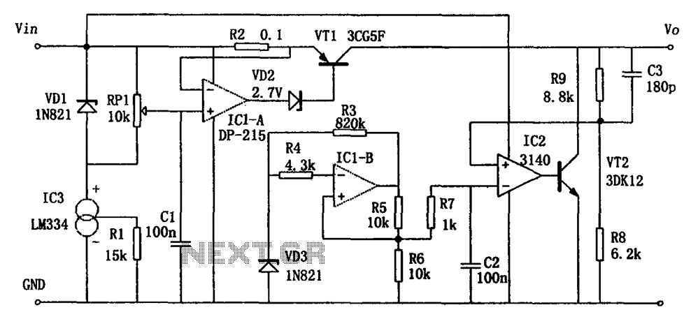 High-performance power supply LM334