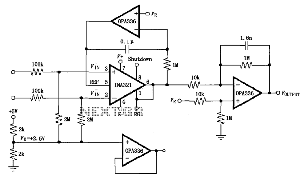 INA321 322 a low-cost medium accuracy ECG machine ECG amplifier circuit