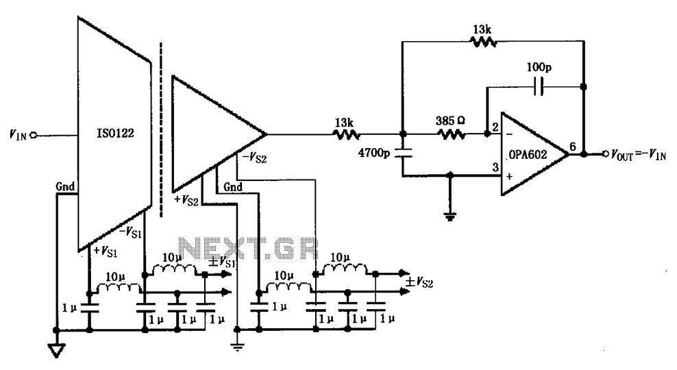 ISO122 124 filter circuit diagram – Circuit Schematic