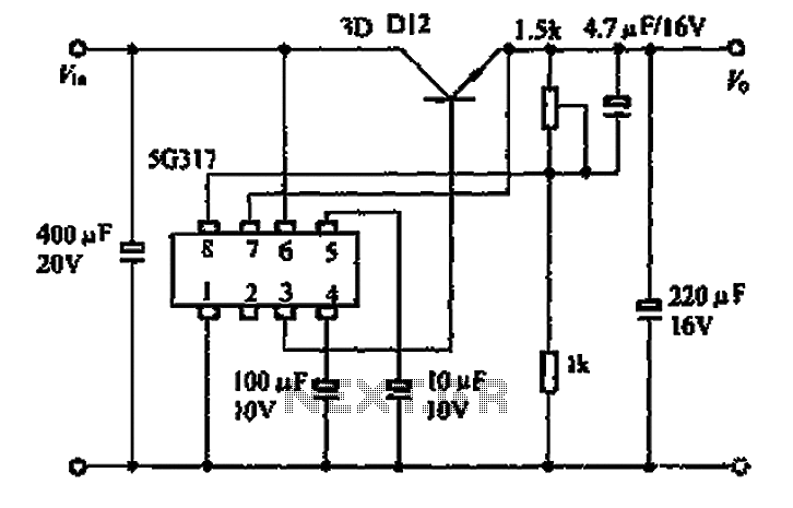 Integrated voltage regulator circuit diagram 5G317 TV application – Circuit Schematic