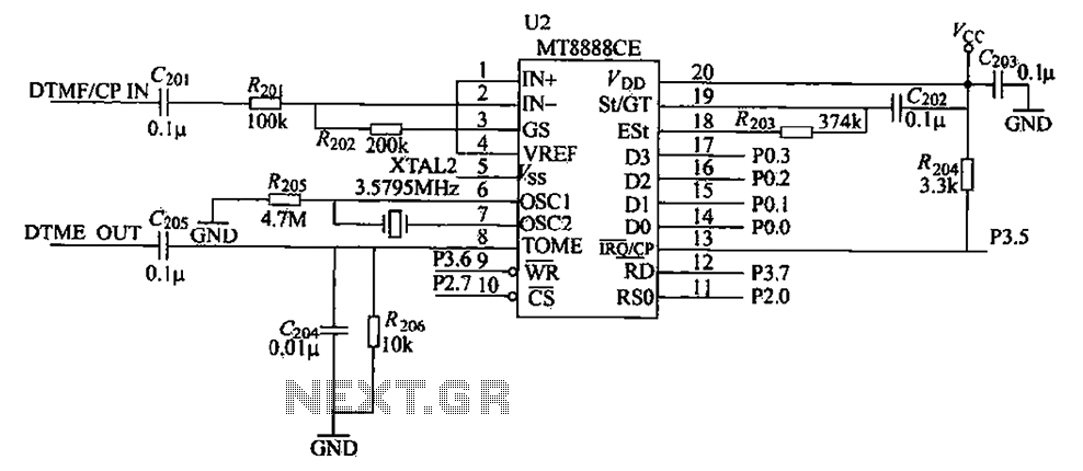 Intelligent fire alarm telephone alarm circuit - finger circuit