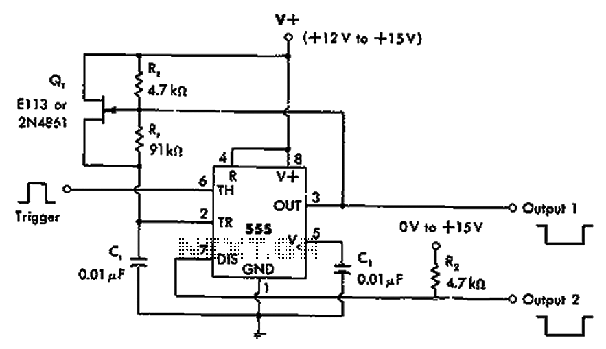 Inverting monostable circuit diagram