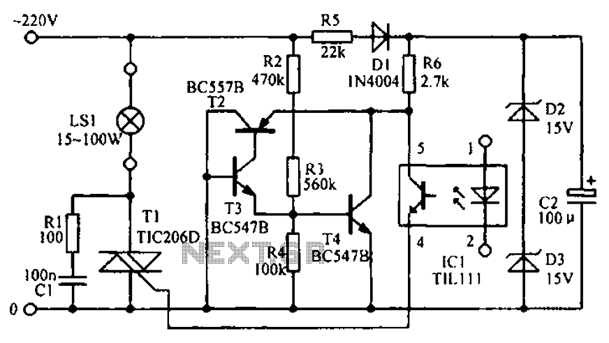 LED signal amplifying circuit diagram