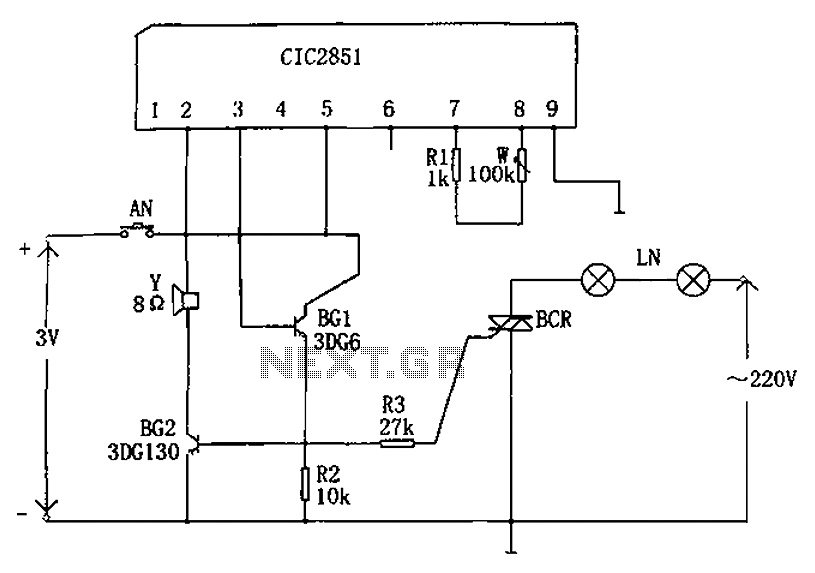 Lantern controller circuit diagram of a non-contact – Circuit Schematic