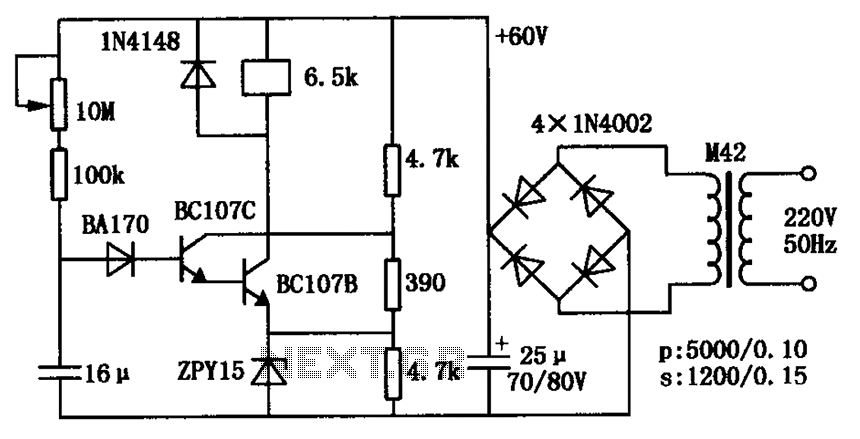 Length 1 minute delay relay pull transistor circuit diagram