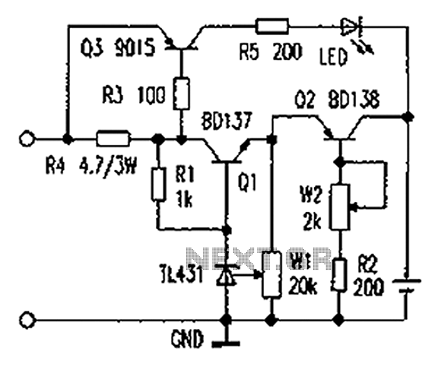 Lithium battery charging constant current circuit diagram