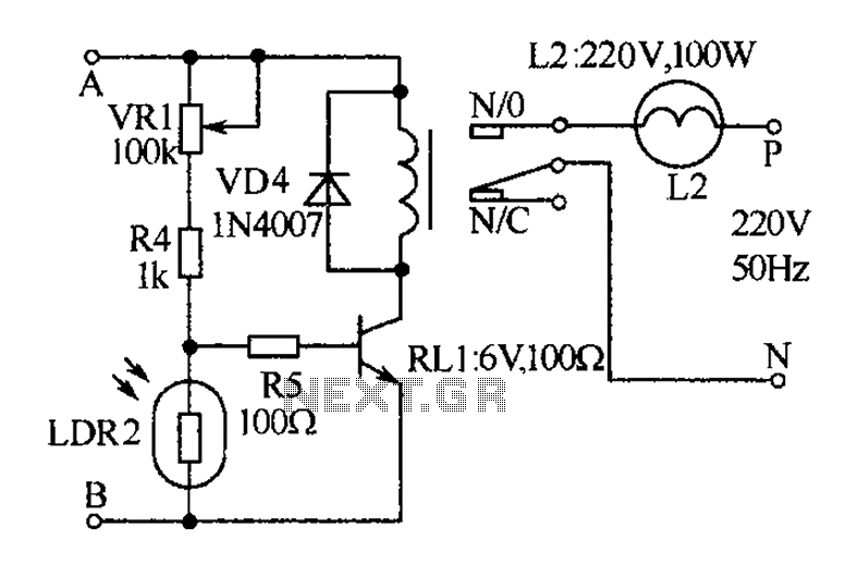 Medical call with lighting signal receiver circuit diagram