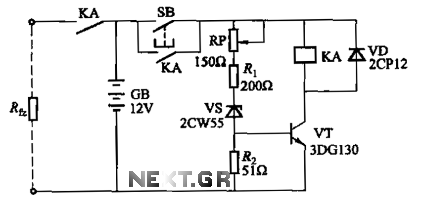 One of the battery discharge protection circuit