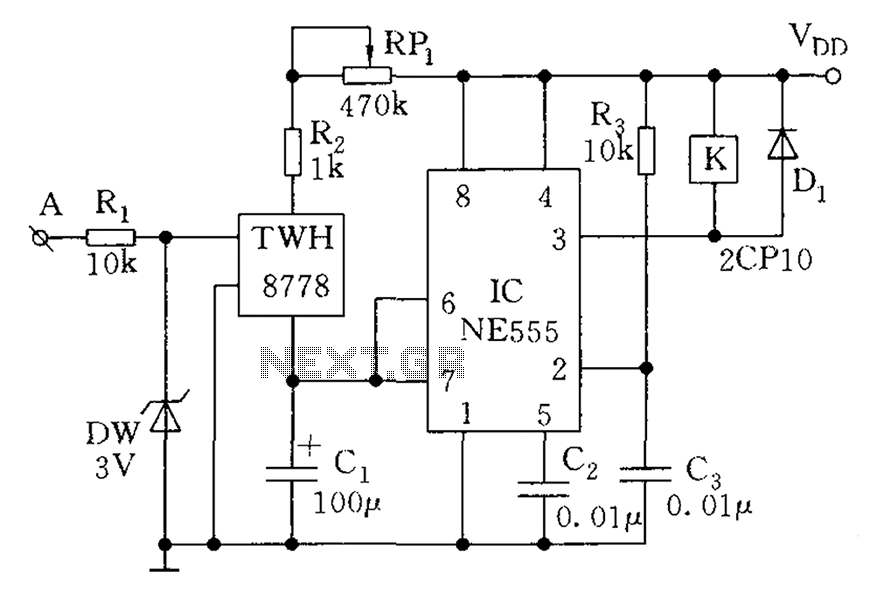 Optionally extended charging pulse count switch circuit diagram