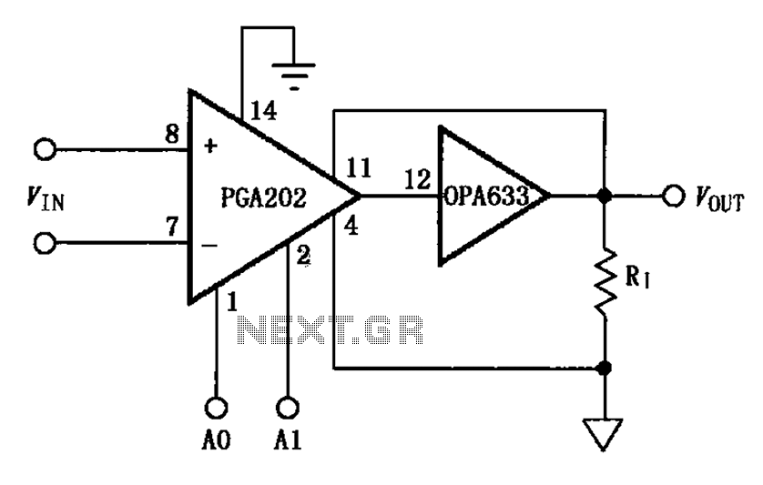 Output current boost circuit PGA202 OPA633