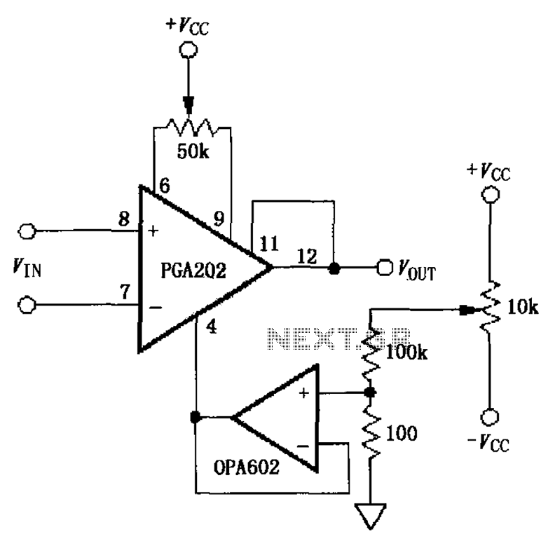 PGA202 offset voltage correction circuit