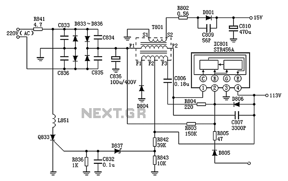 Panasonic M12H switching power supply circuit diagram