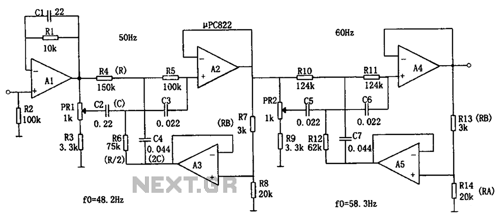 Power frequency noise filter PC822 schematic – Circuit Schematic
