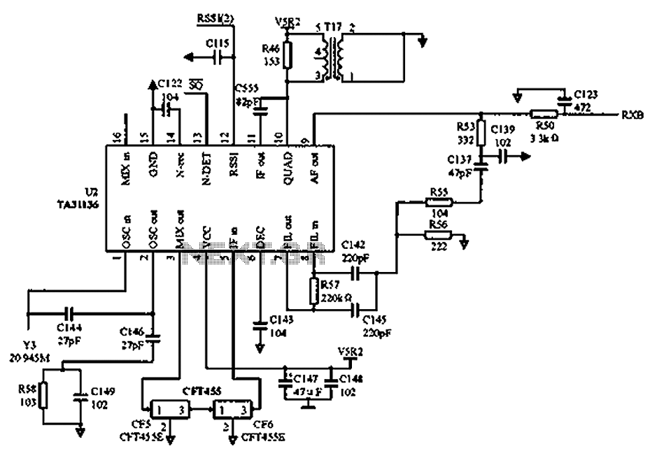 Radio reception circuit diagram TA31136 – Circuit Schematic
