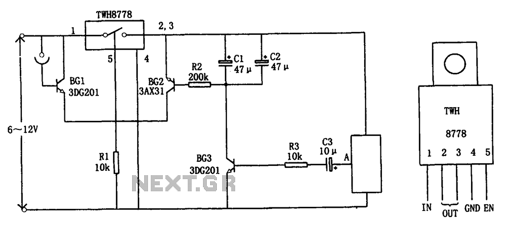 Recorders automatic shutdown circuit diagram TWH8778