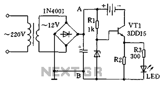 Single-tube constant current charger circuit