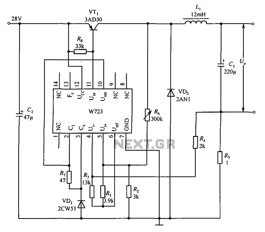 Switching the constant current source consisting of the application circuit W723