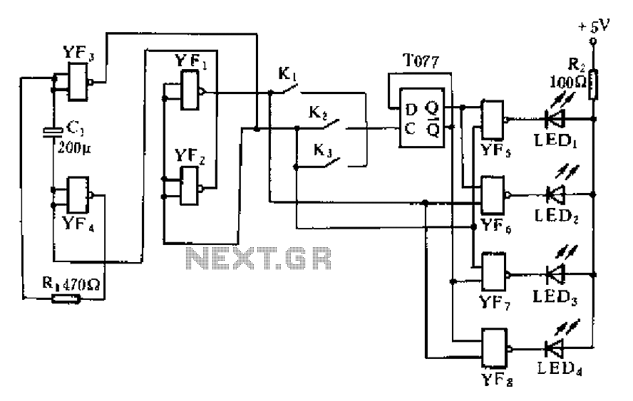 Tape monitor the direction of movement – Circuit Schematic
