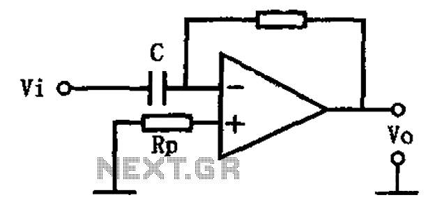 The basic circuit diagram of a differentiator