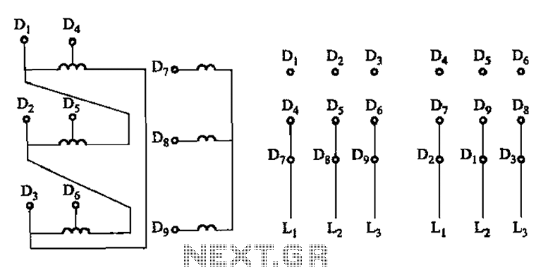 Two-speed motor stator winding -