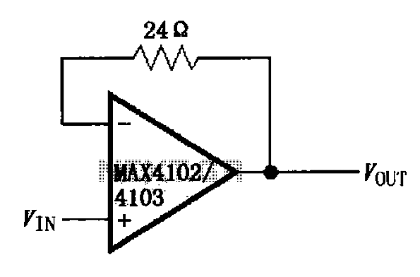 Unity gain buffer circuit diagram of the MAX4102 4103 – Circuit Schematic